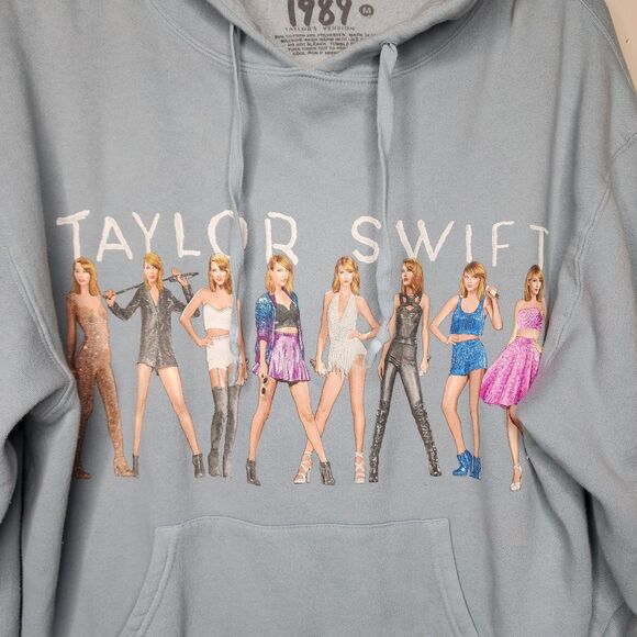 Taylor Swift 1989 Taylors Version Hoodie Sweatshirt Size Medium Blue - Picture 2 of 7